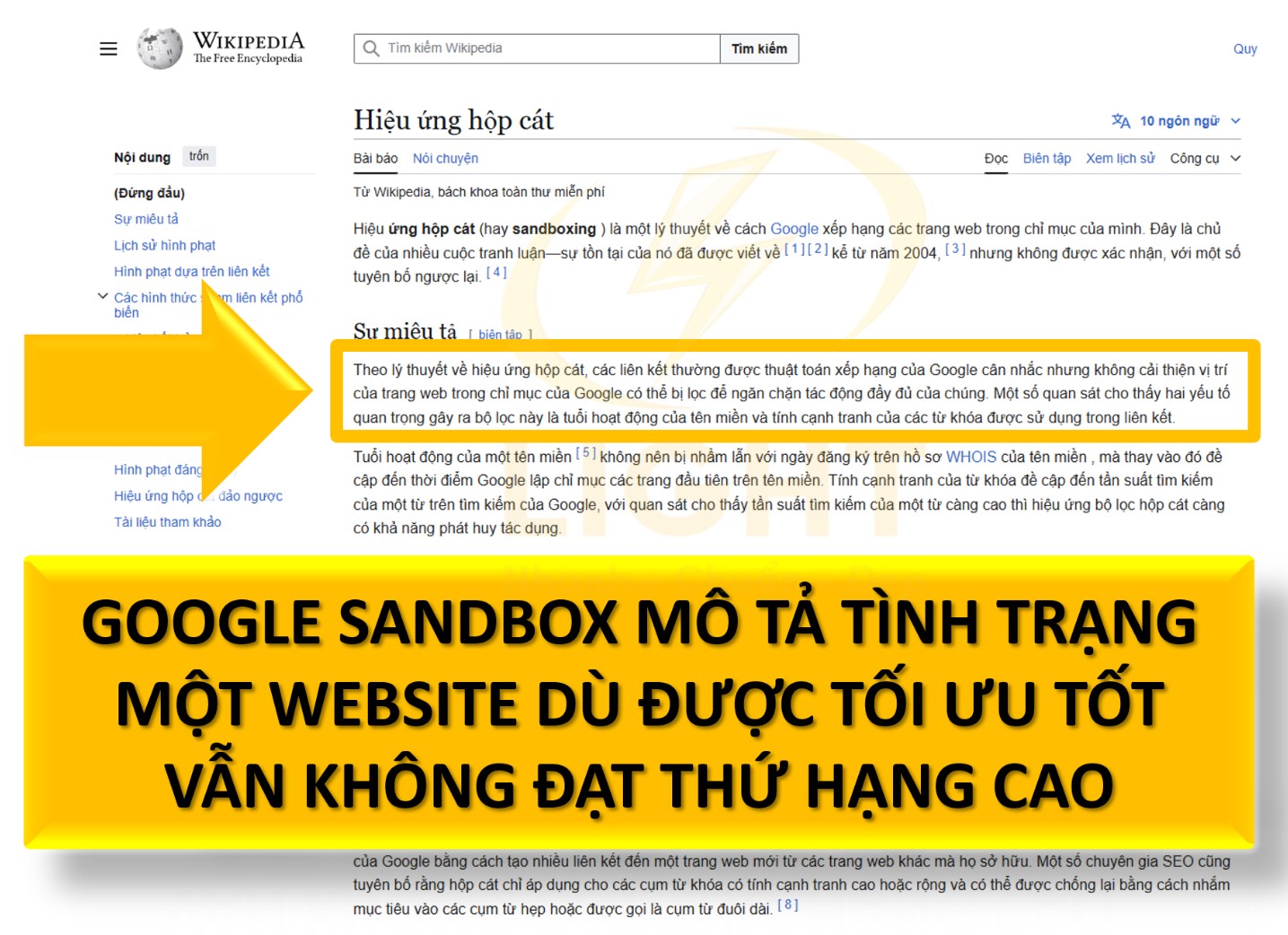 Google Sandbox là khái niệm thường được các SEOer sử dụng để mô tả tình trạng mà một trang web mớ