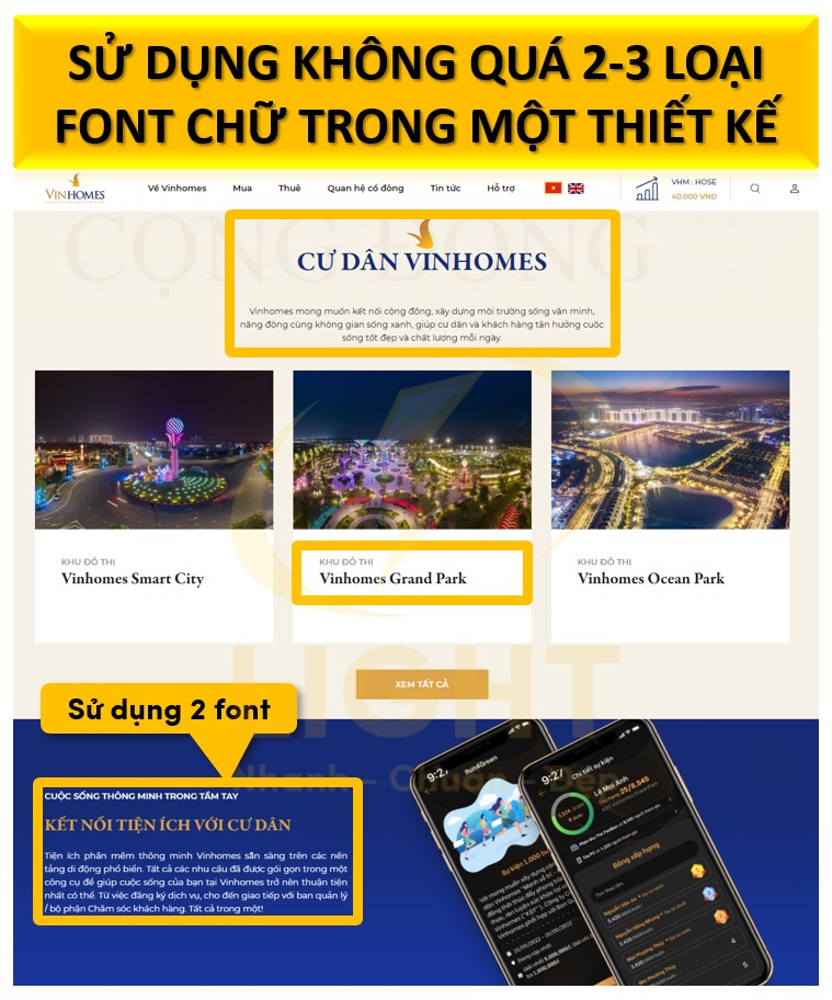 Hạn chế số lượng font chữ