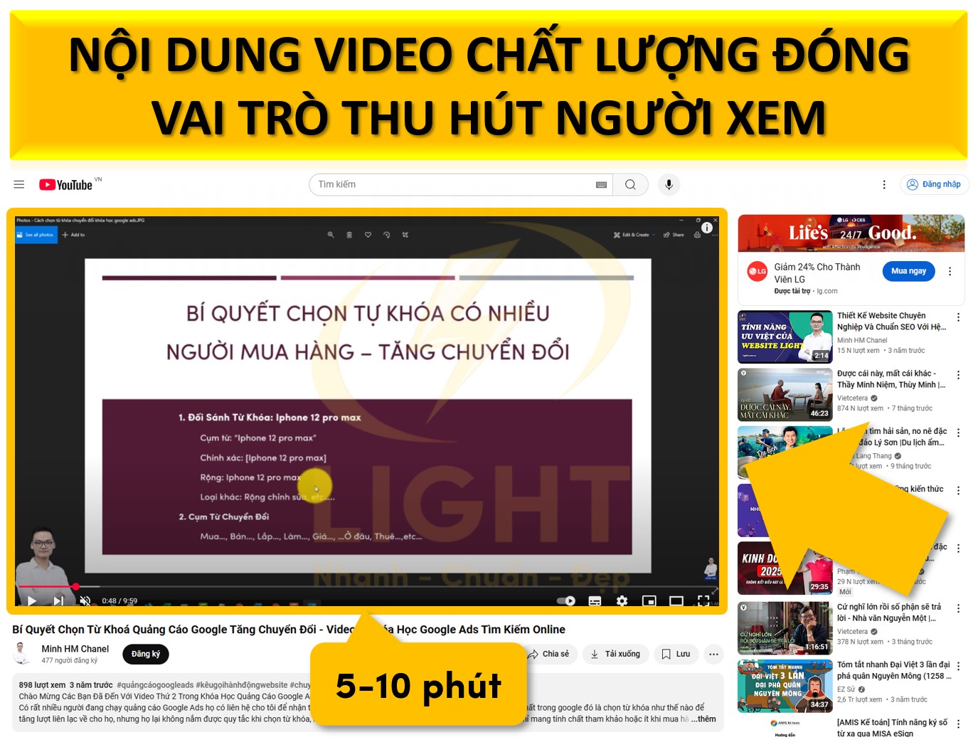 Nội dung Video chất lượng