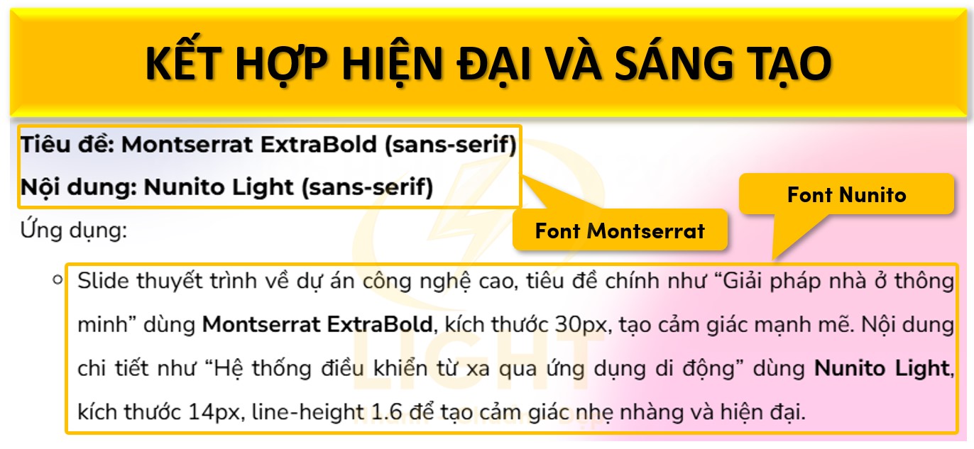 Kết hợp hiện đại và sáng tạo