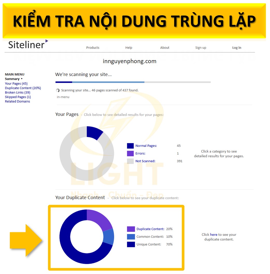 Xác định nội dung trùng lặp hoặc thiếu