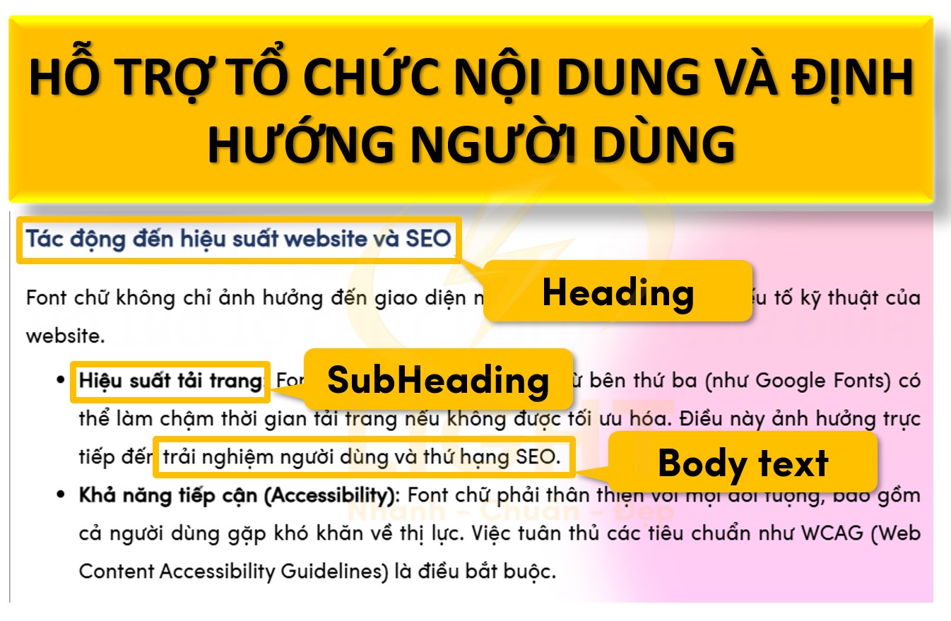 Hỗ trợ tổ chức nội dung và định hướng người dùng