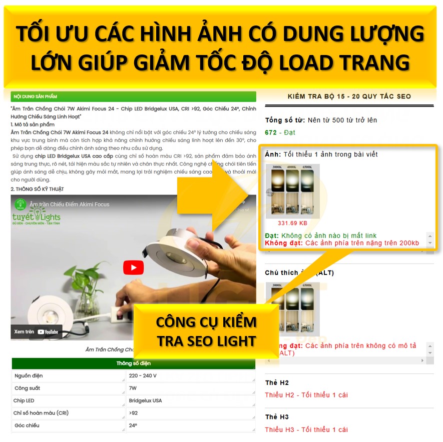 Nén hình ảnh giúp cải thiện hiệu suất trang