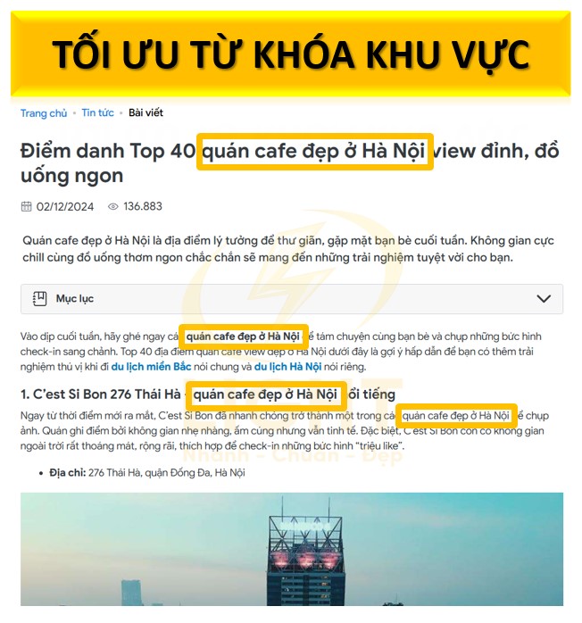 Tối ưu từ khóa khu vực