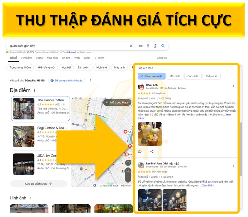 Thu thập đánh giá tích cực