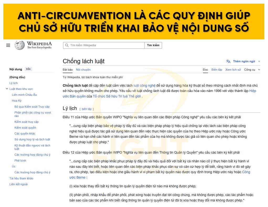 Anti-circumvention là các quy định trong DMCA giúp chủ sở hữu triển khai bảo vệ nội dung số