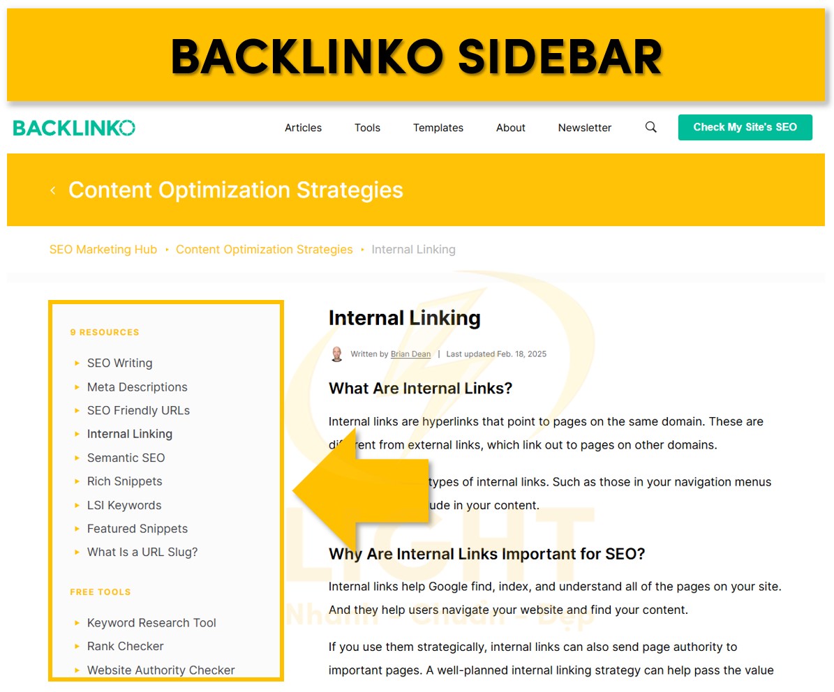 Backlinko Sidebar