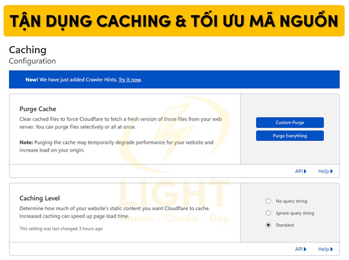 Tối ưu hóa caching và mã nguồn của website