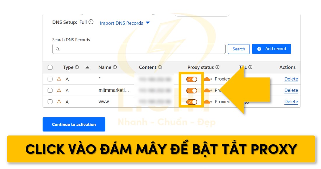 Tùy chỉnh Proxy bằng cách bật tắt đám mây