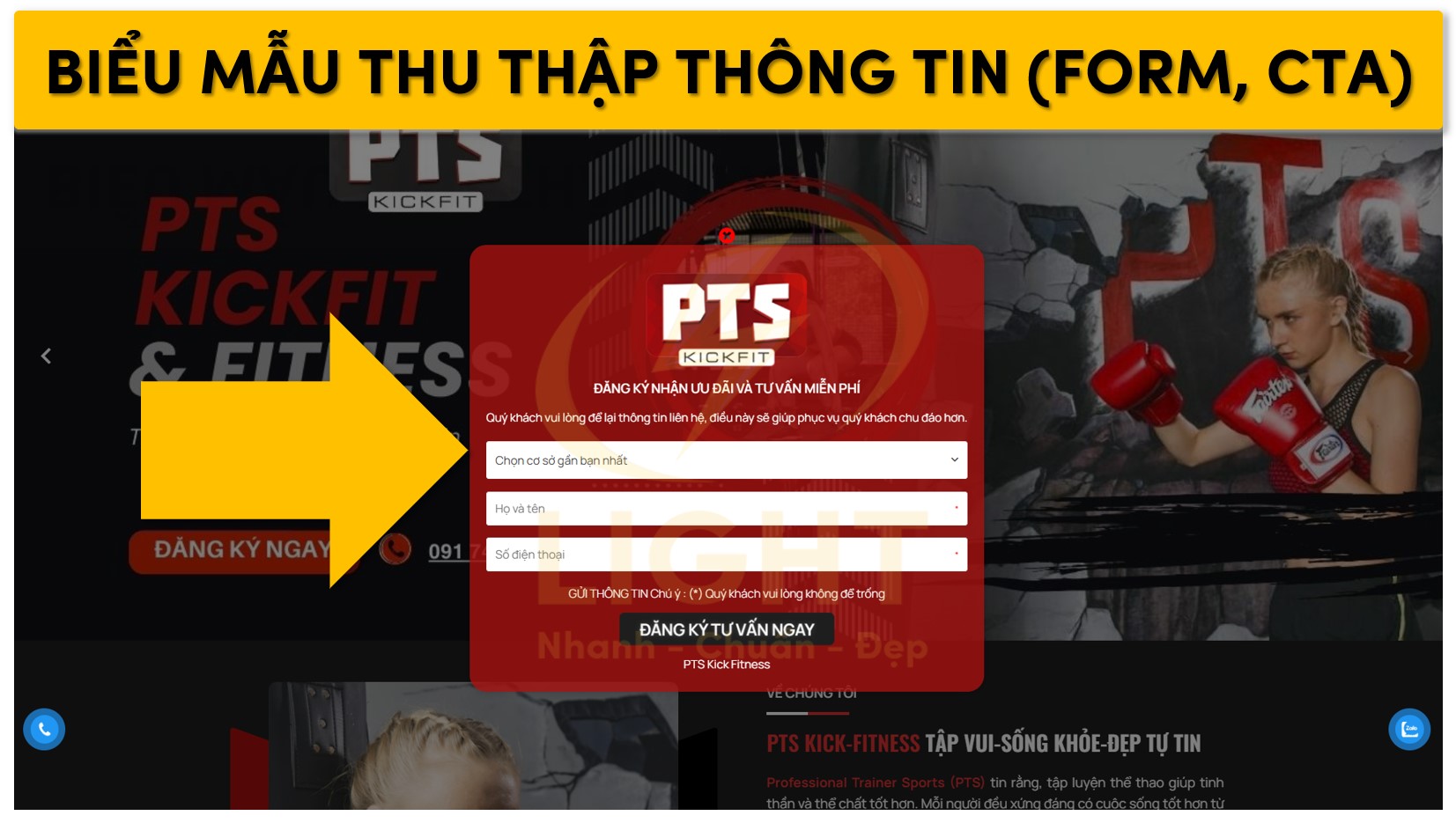 Biểu mẫu form giúp thu thập thông tin trang