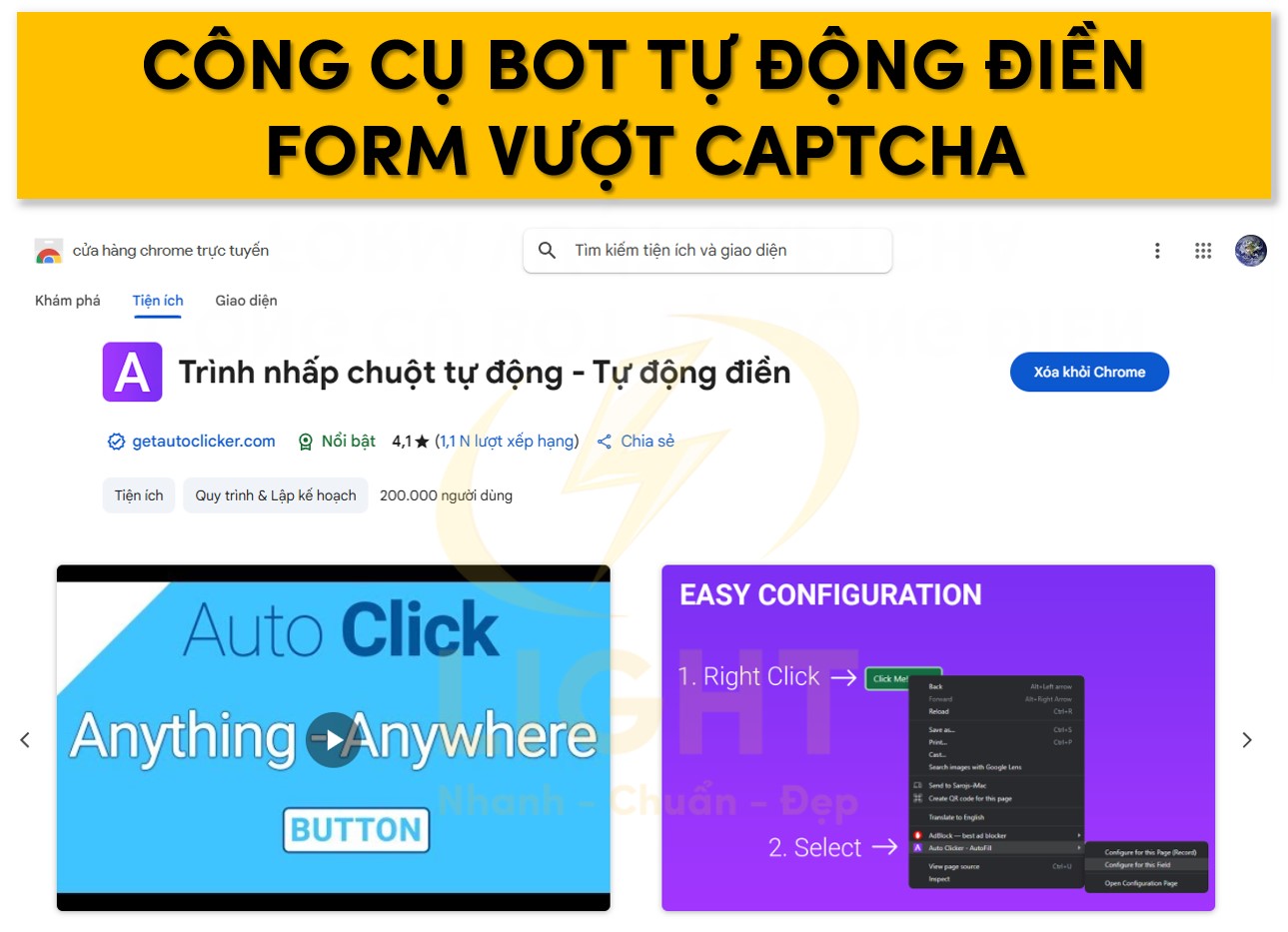 Công cụ Bot tự động điền form vượt Captcha