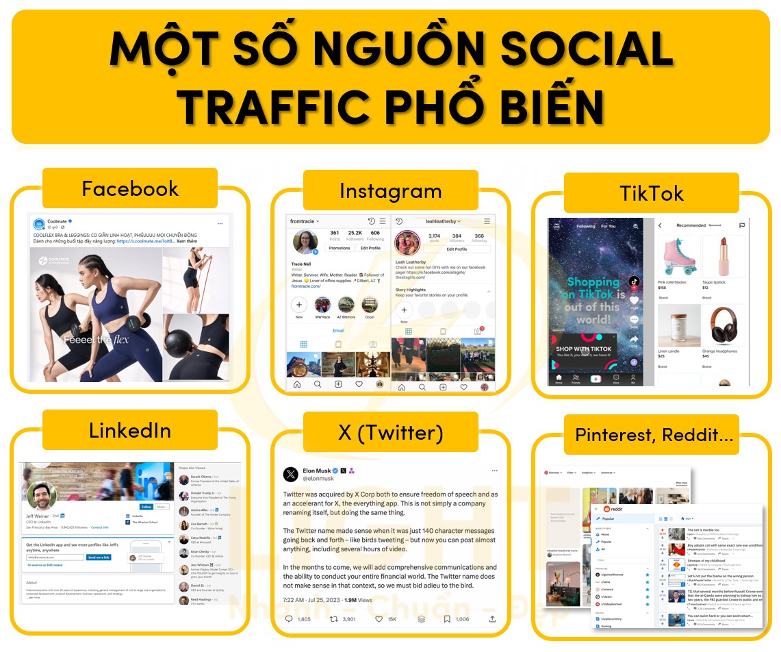 Một số nguồn Social Traffic phổ biến