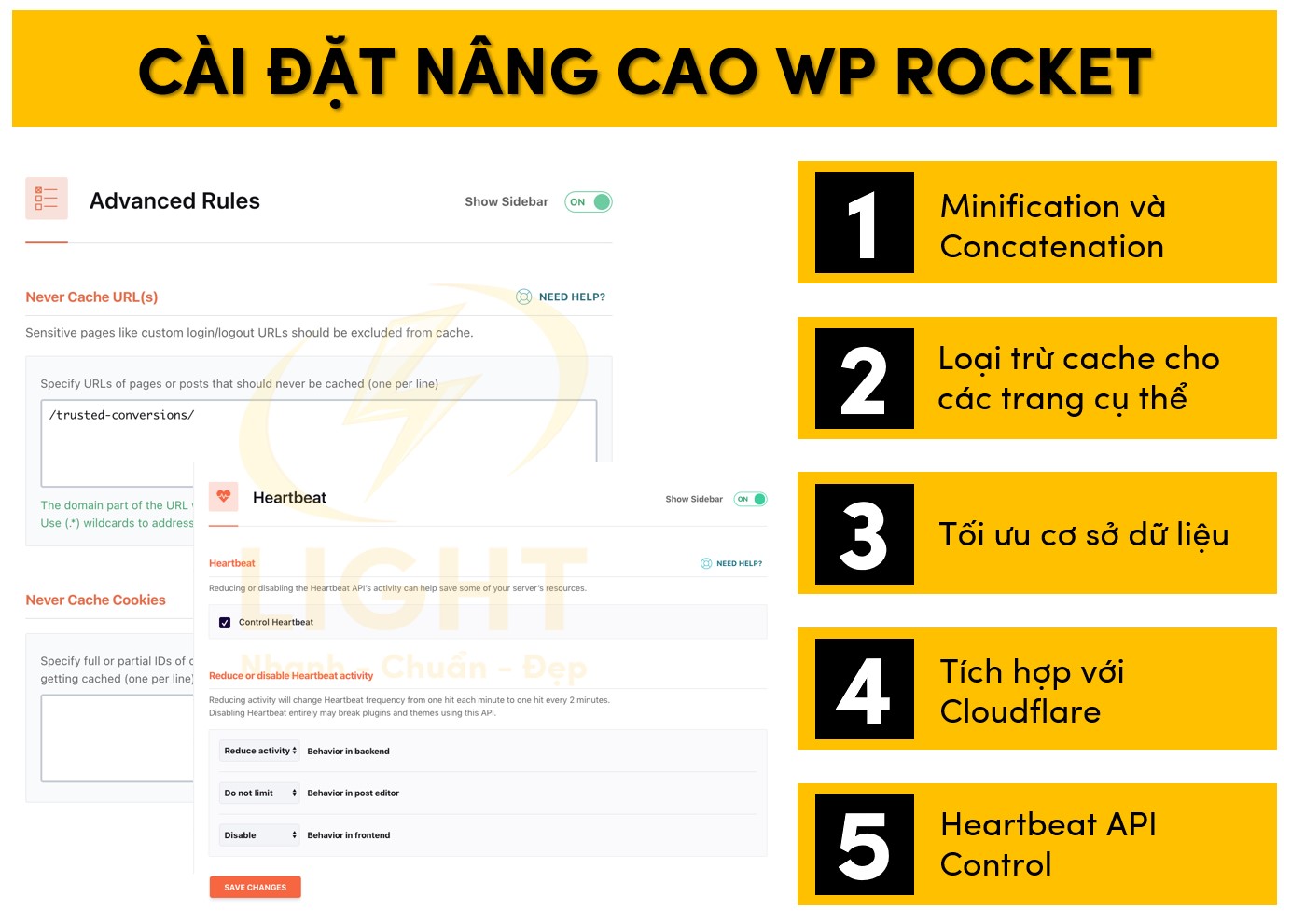 Các thiết lập nâng cao cho WP Rocket