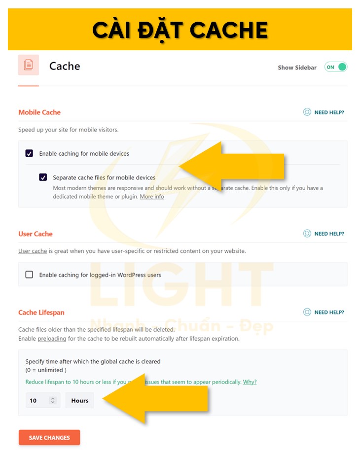 Cài đặt cache cho WP Rocket