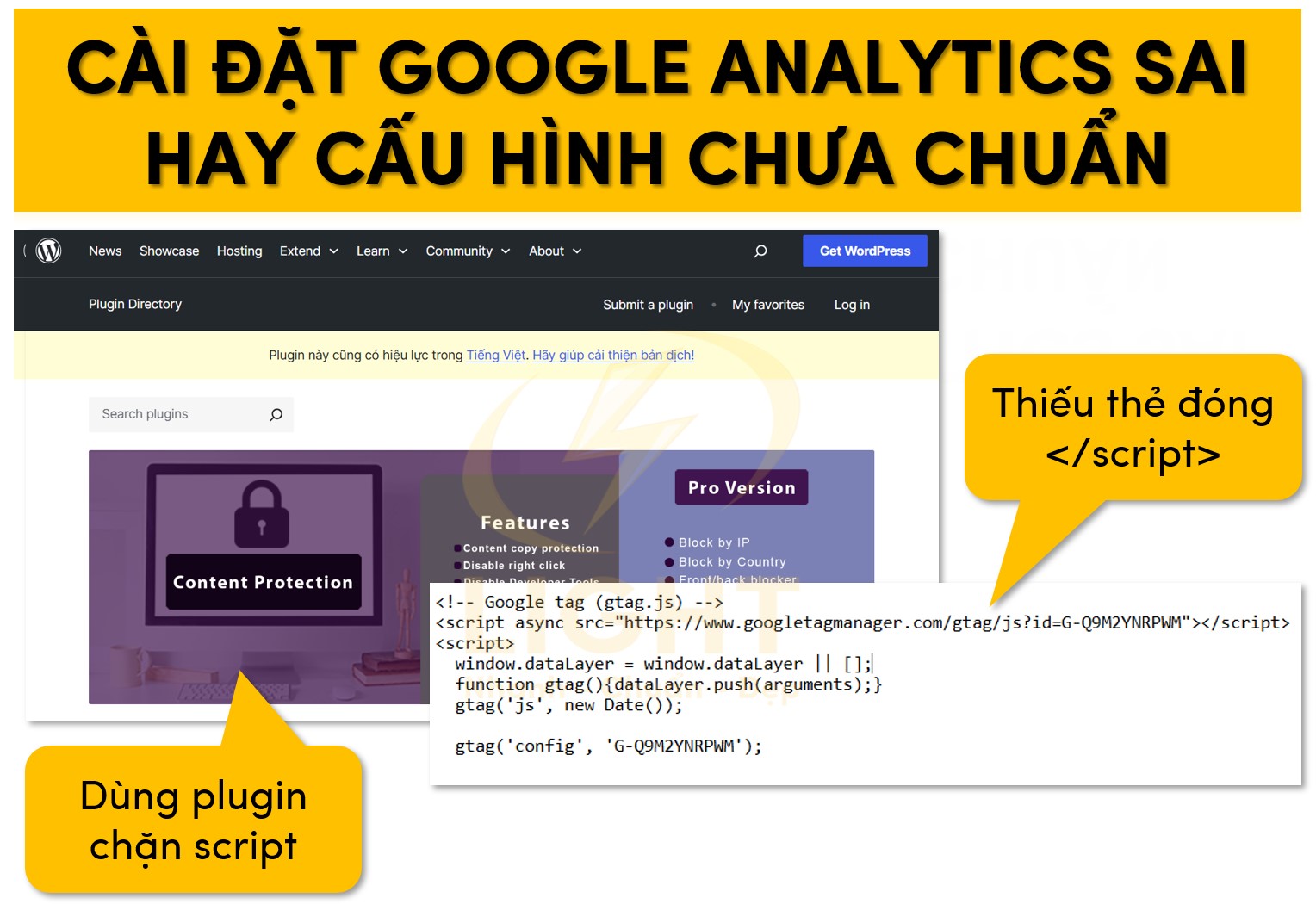 Cài đặt Google Analytics sai hay cấu hình chưa chuẩn