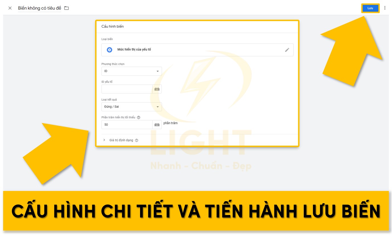 Cấu hình chi tiết và lưu biến