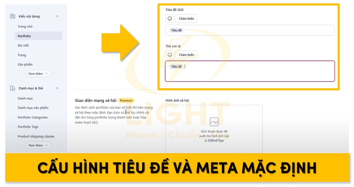 Thiết lập thẻ tiêu đề và mô tả trong Yoast SEO