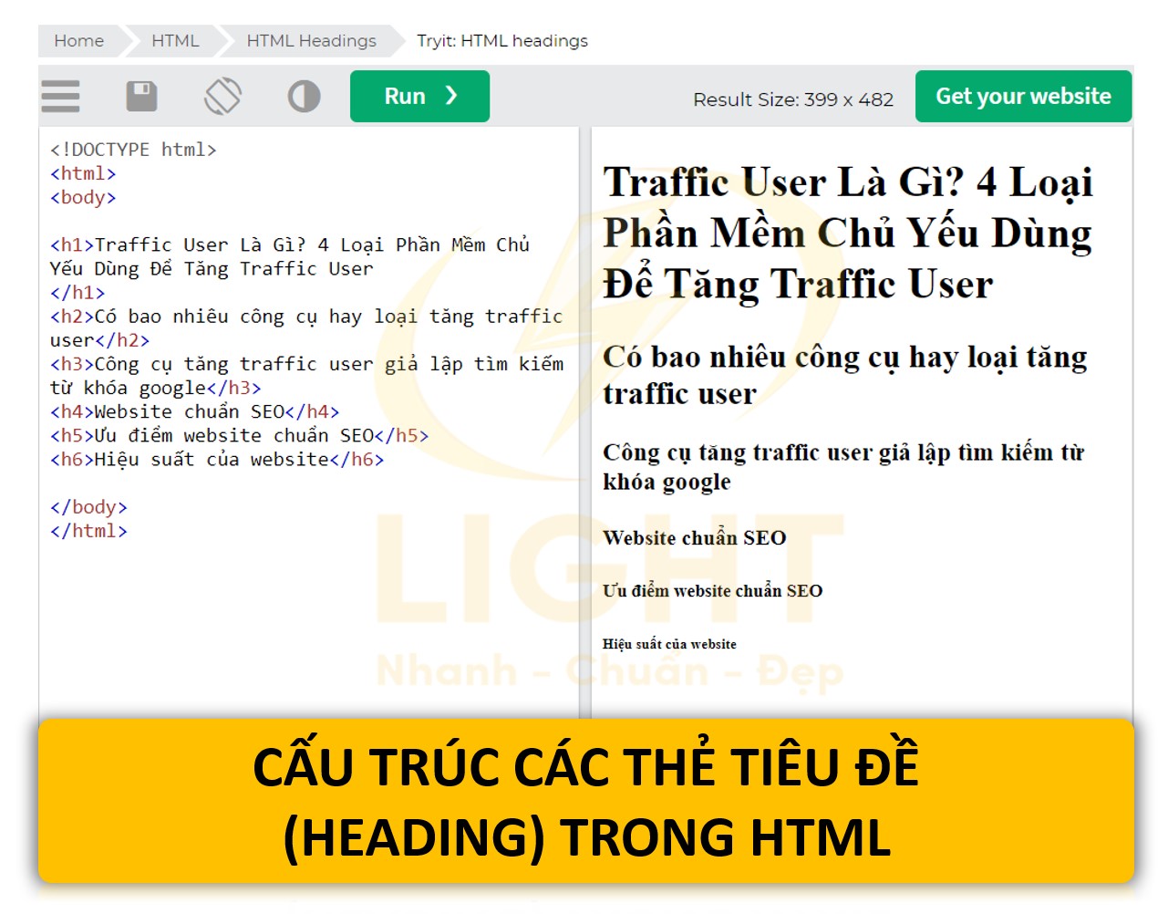 Cấu trúc các thẻ tiêu đề (Heading) trong HTML