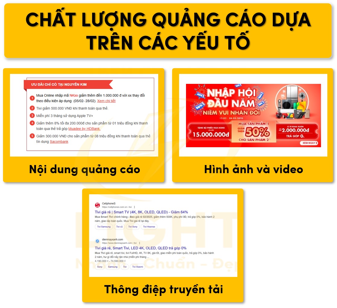 Các yếu tố ảnh hưởng tới chất lượng quảng cáo
