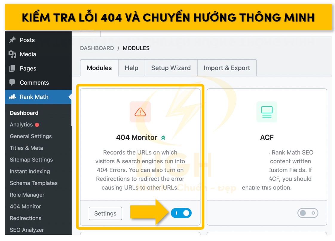 Sử dụng tính năng 404 để điều hướng các link lỗi 