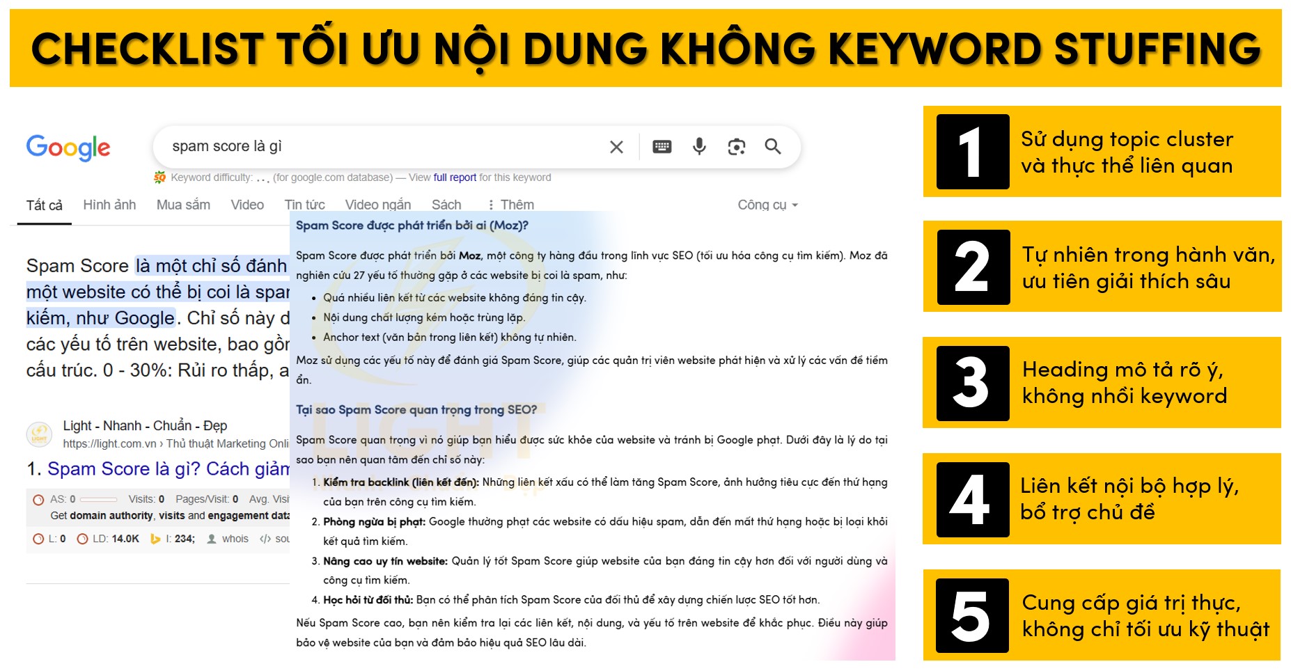 Một số tip giúp tối ưu nội dung keyword stuffing