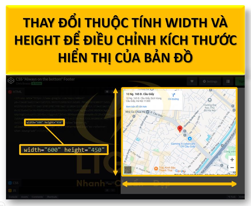 Tùy chỉnh kích thước bản đồ