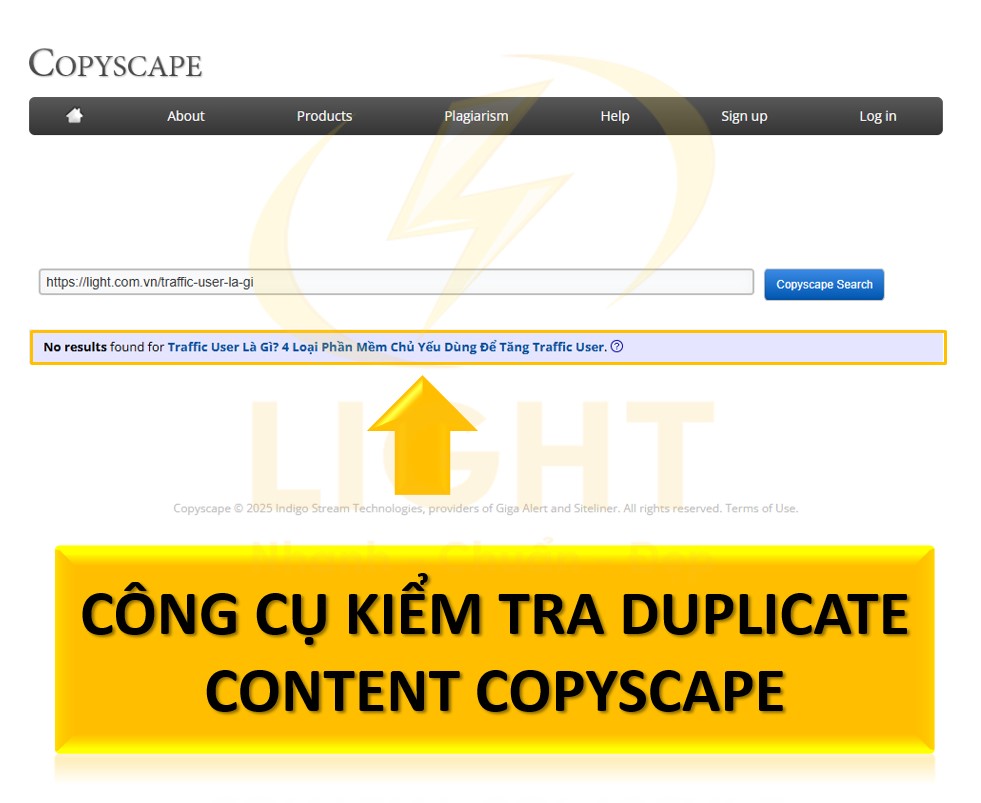 Công cụ kiểm tra Duplicate Content CopyScape