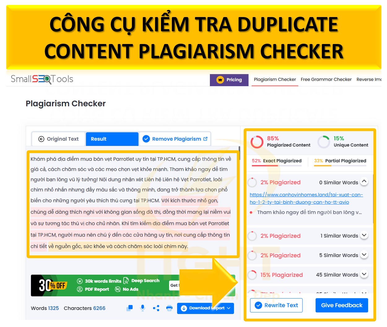 Plagiarism Checker by SmallSEOTools