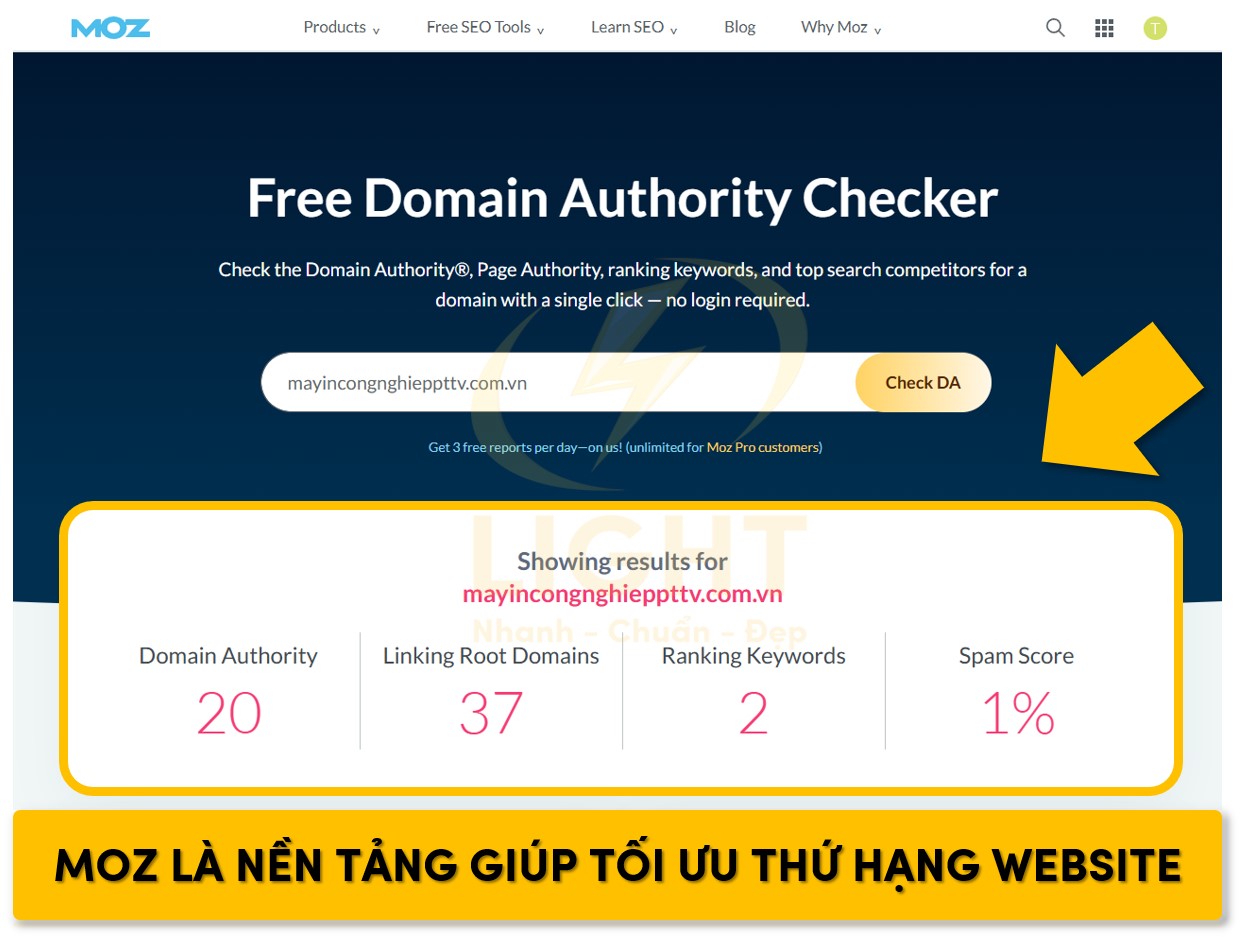 Nền tảng giúp tăng thứ hạng SEO Moz