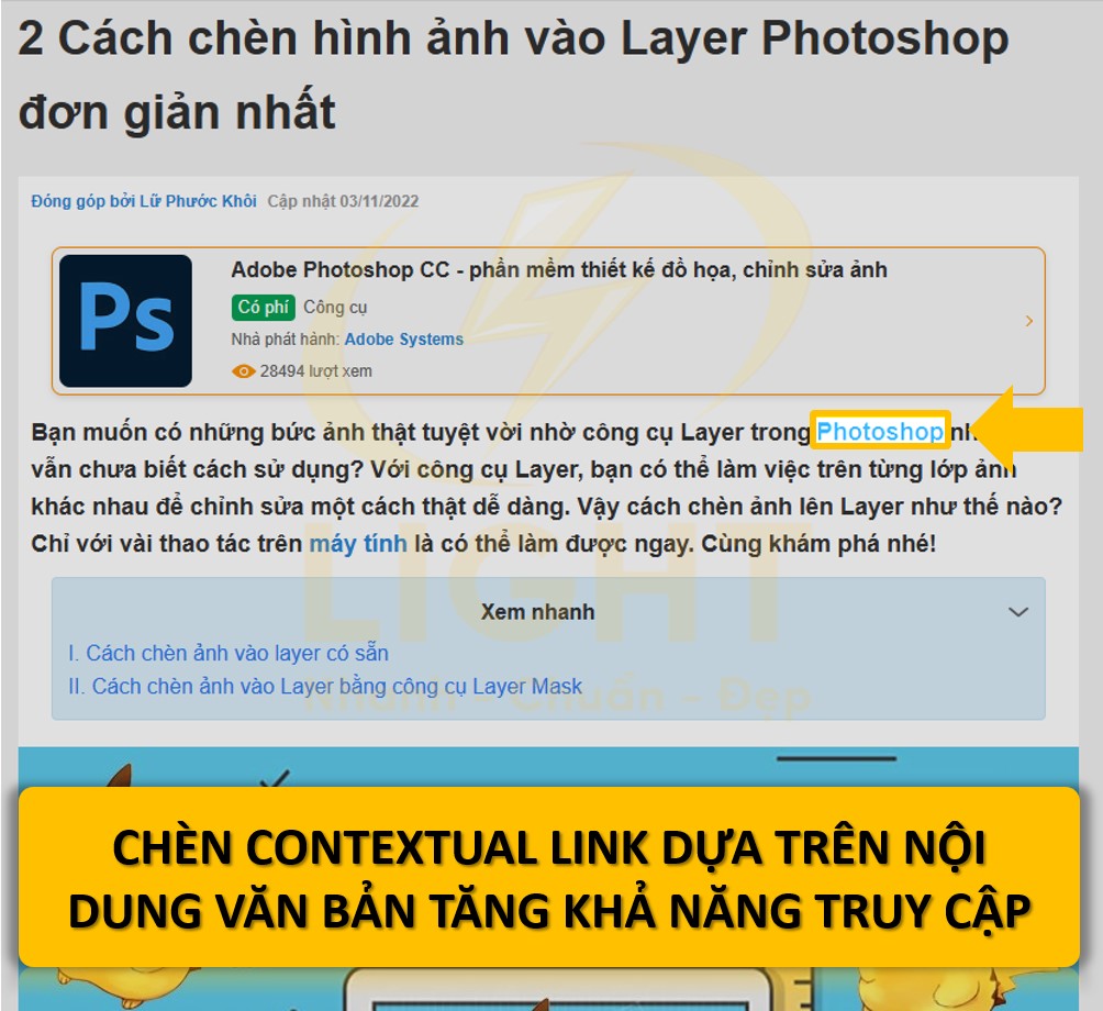 Contextual backlink: Đặt trong nội dung liên quan, có giá trị cao.