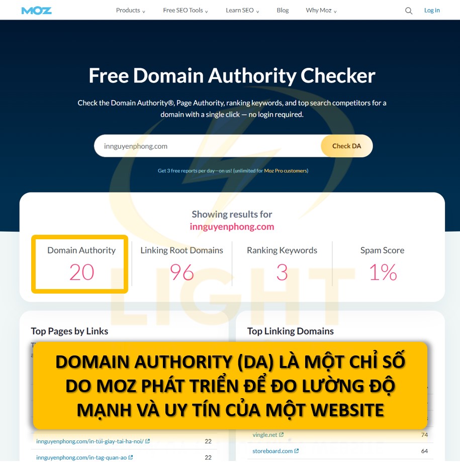 Domain Authority là gì? Cách tăng điểm uy ín (DA) cho website nhanh nhất