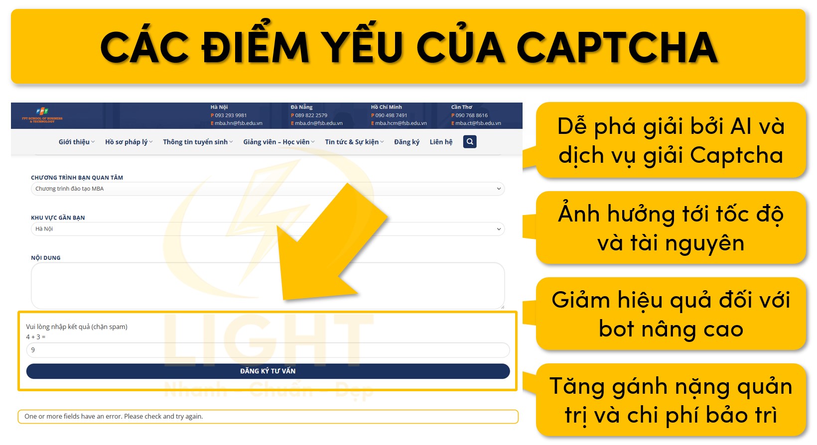 Một số điểm yếu của Captcha