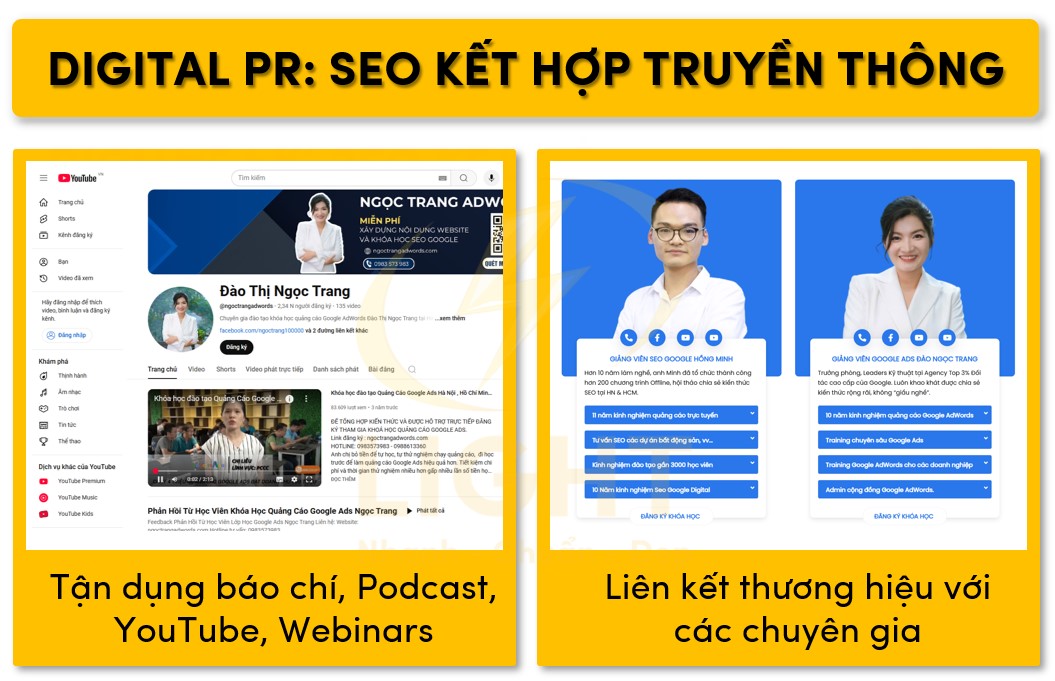 SEO trang kết hợp truyền thông qua các kênh Digital