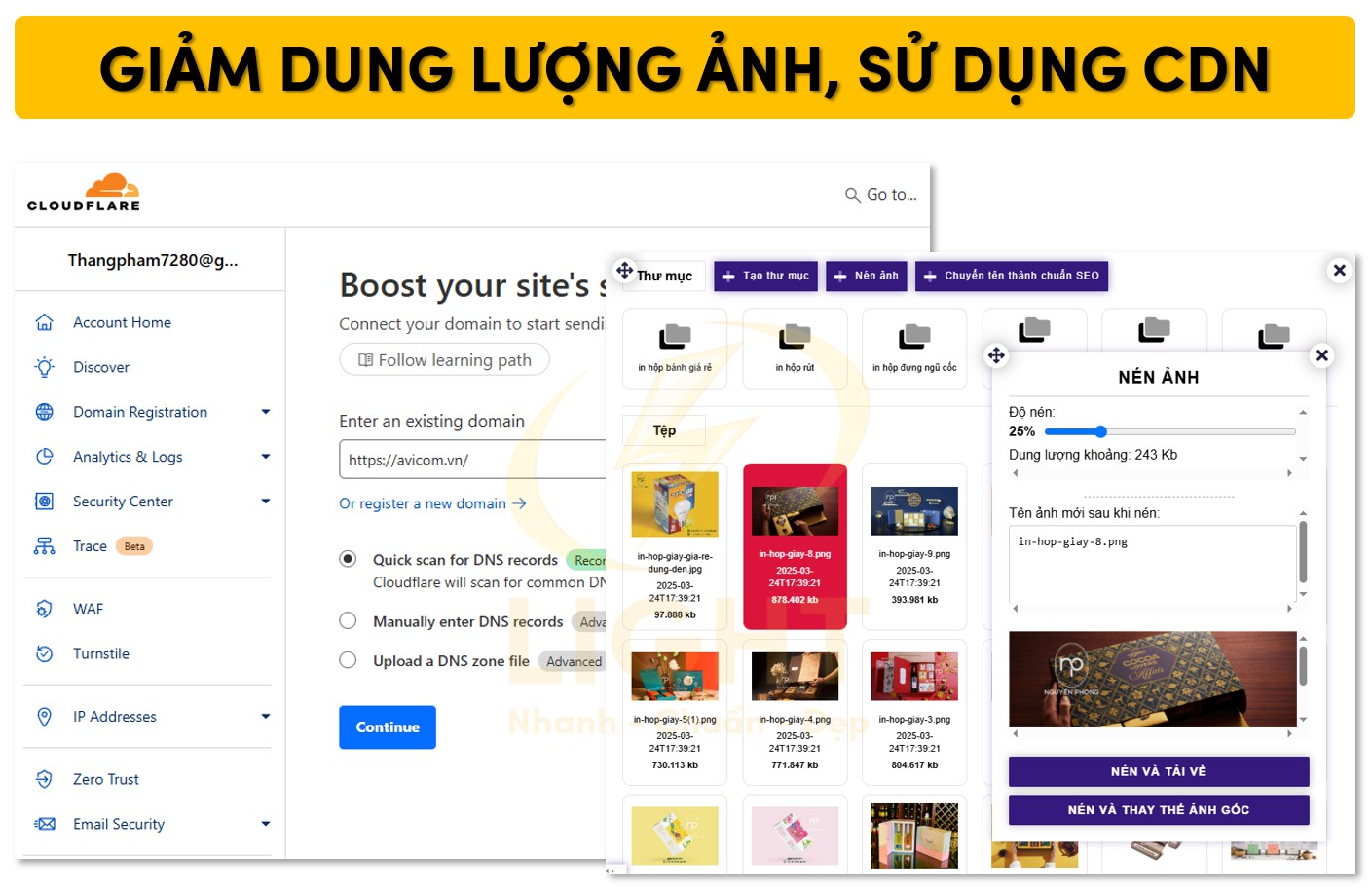Nén ảnh và sử dụng CDN của website