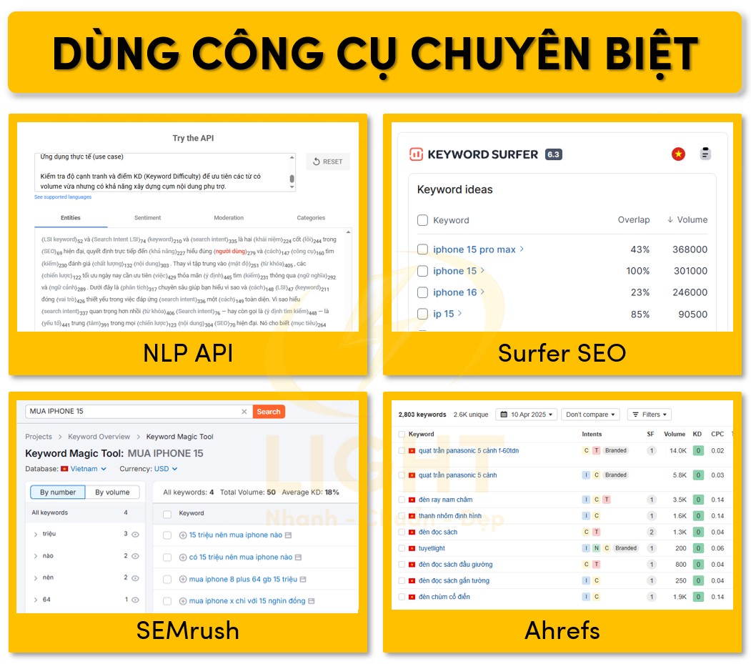 Sử dụng một số công cụ chuyên biệt