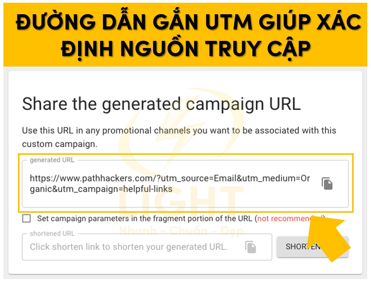 Đường dẫn gắn UTM giúp xác định nguồn truy cập