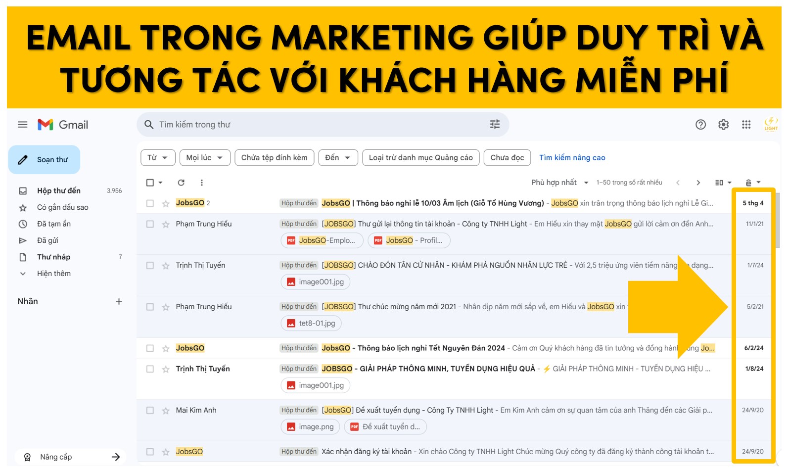 Email trong marketing giúp duy trì và tương tác với khách hàng miễn phí
