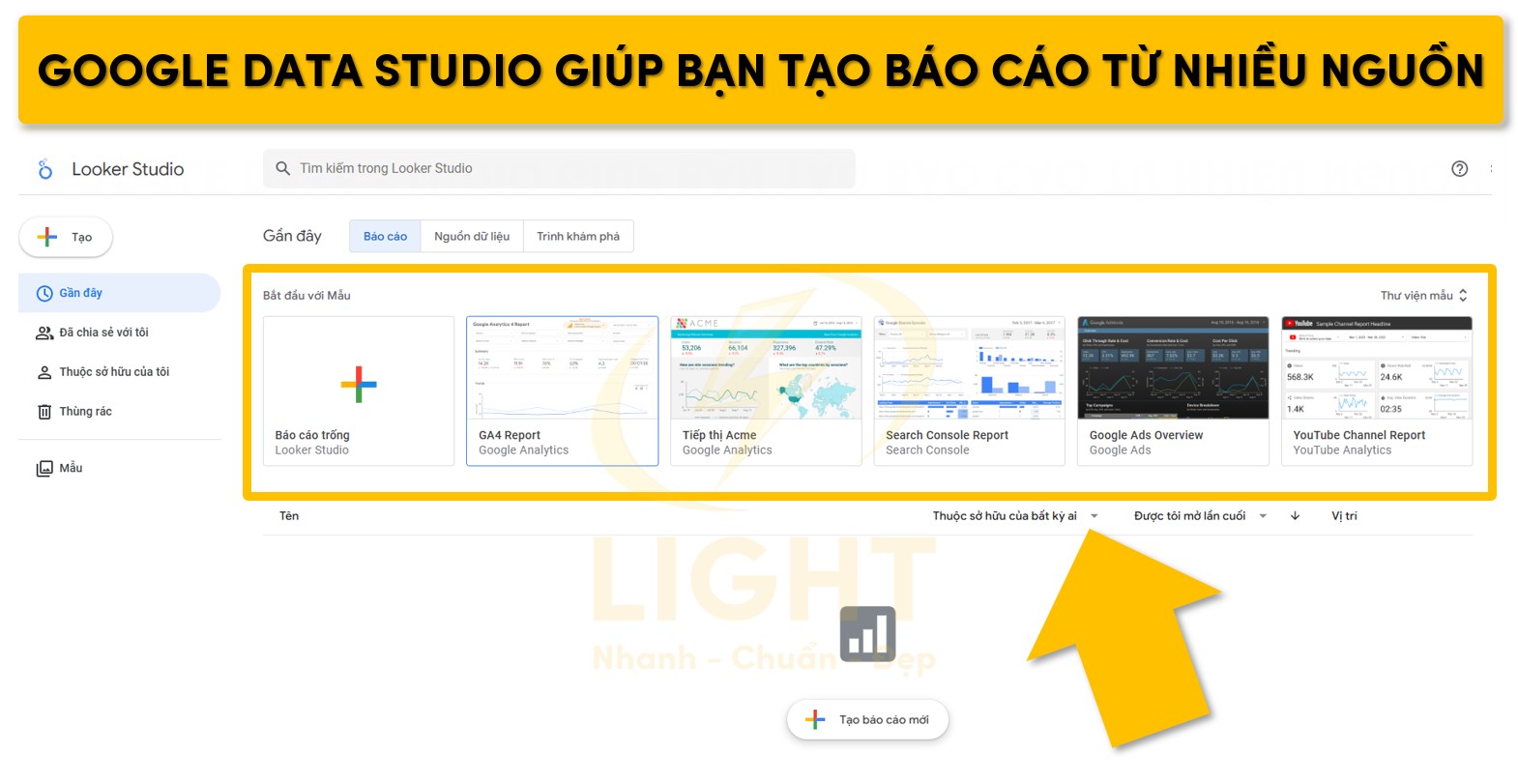 Google Data Studio là công cụ miễn phí của Google giúp bạn trực quan hóa dữ liệu và tạo báo cáo tương tác một cách dễ dàng