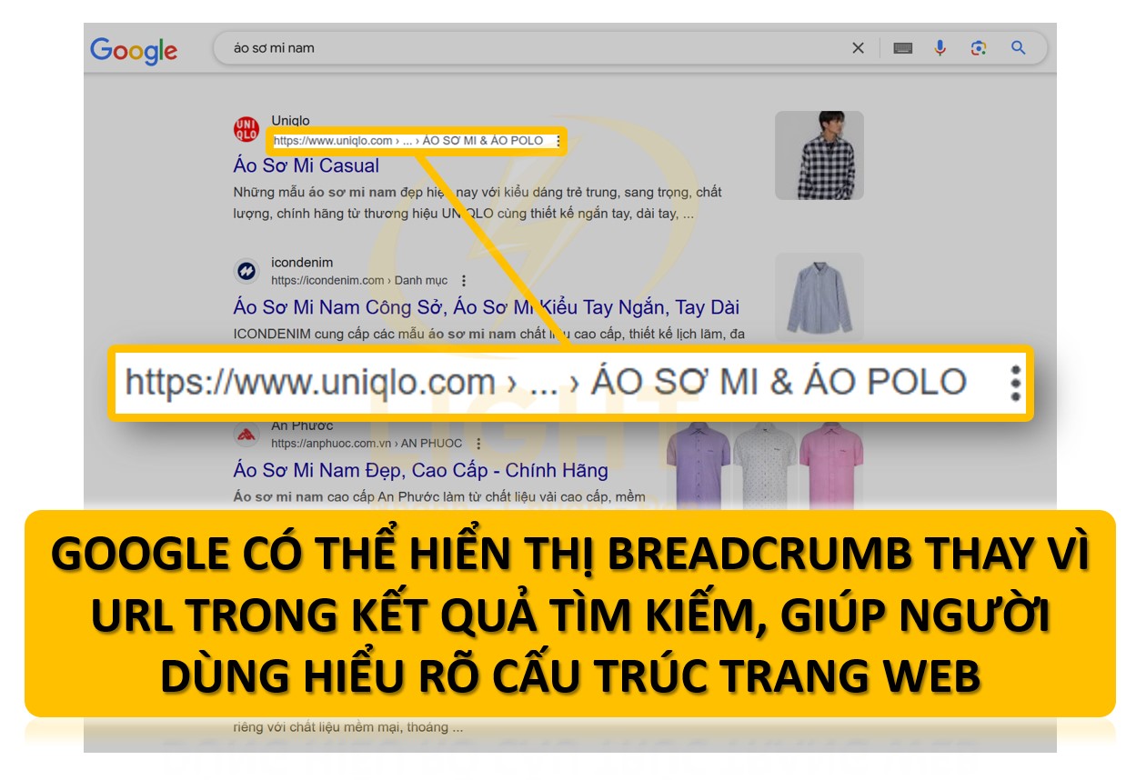 Hiển thị breadcrumb trên kết quả tìm kiếm