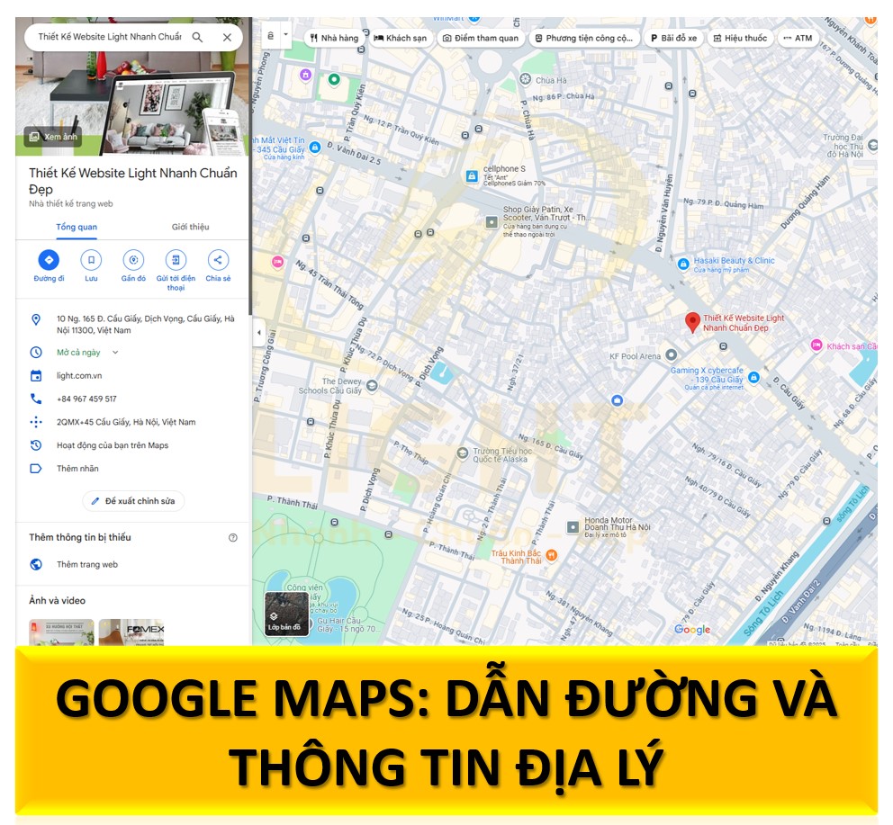 Google Maps: Dẫn đường và thông tin địa lý