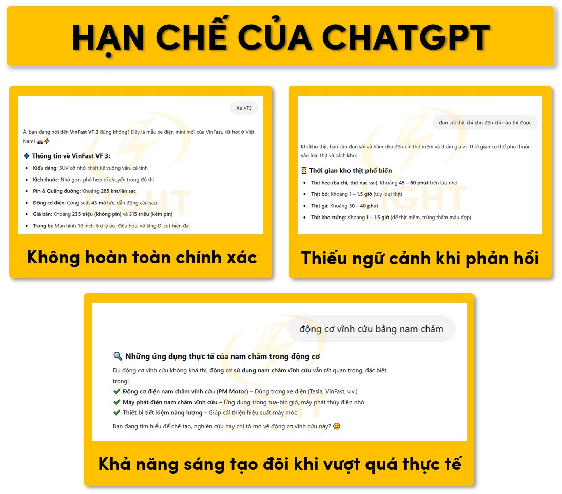 Hạn chế của ChatGPT