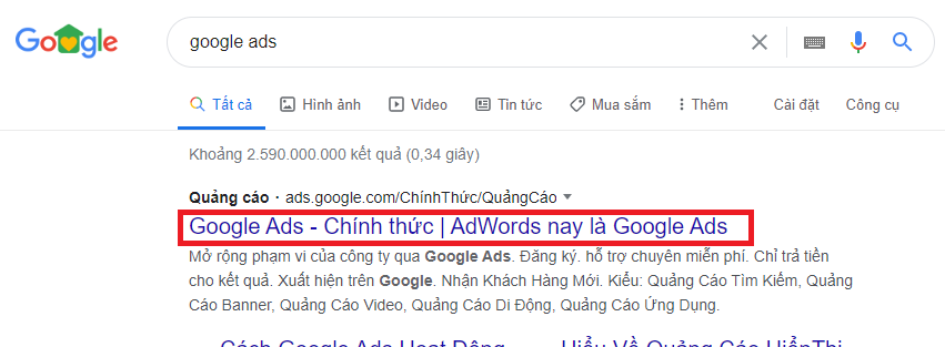 CTR tốt cho các chiến dịch quảng cáo Google