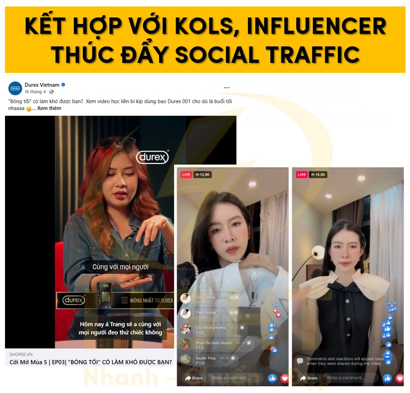 Kết hợp với KOL, Influencer thúc đẩy Social Traffic