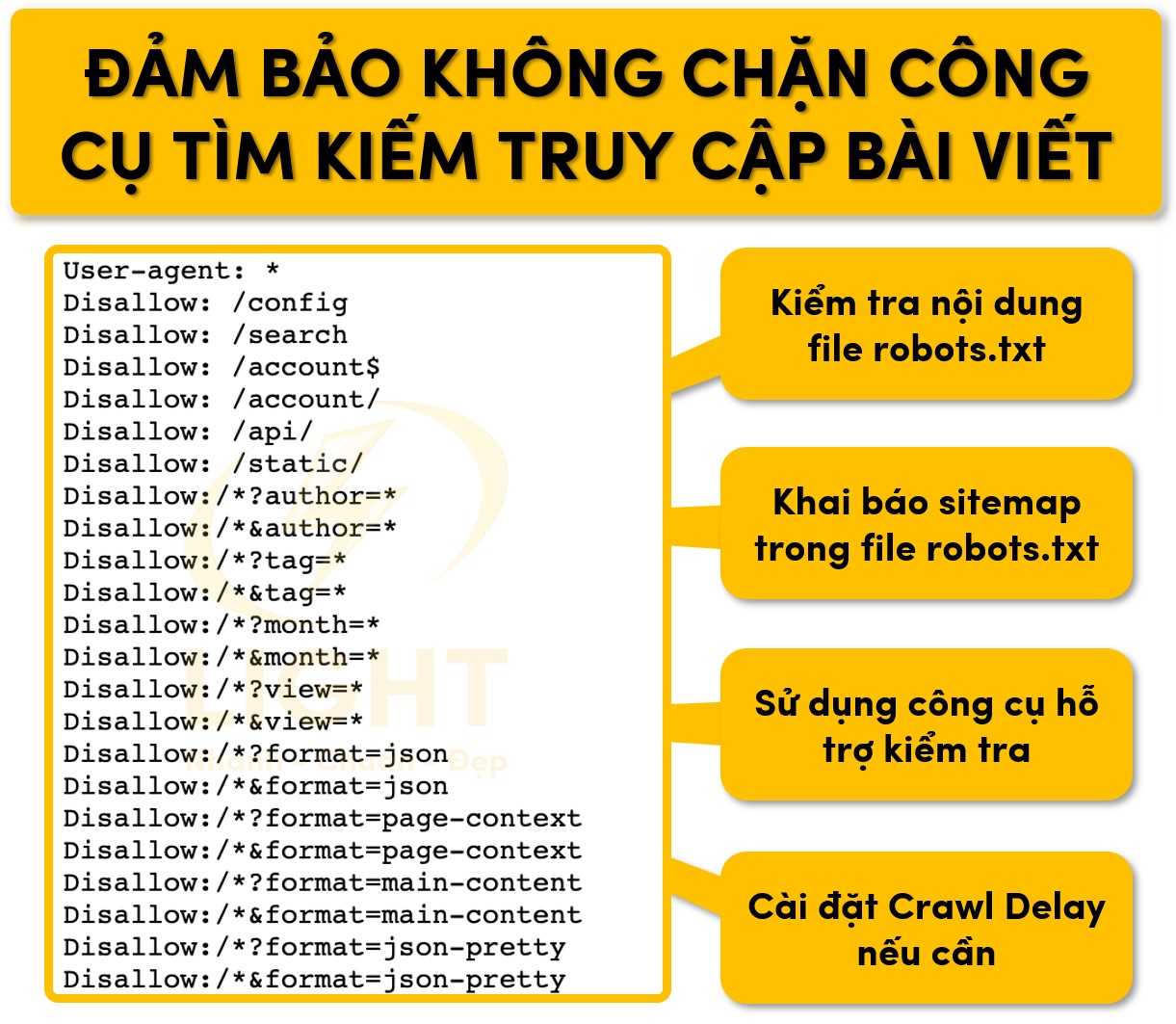 Đảm Bảo Không Chặn Công Cụ Tìm Kiếm Truy Cập Bài Viết