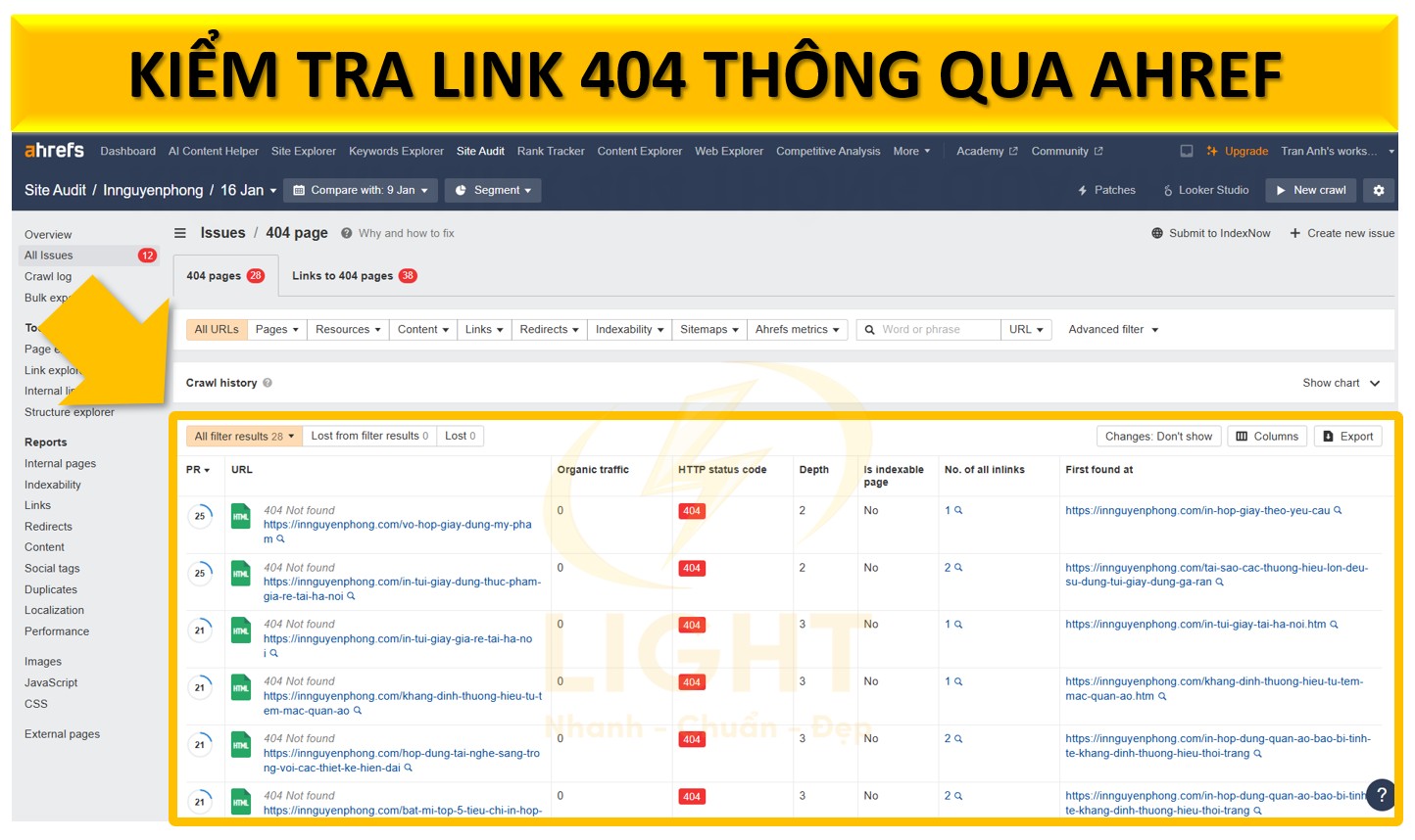 Phát hiện và sửa lỗi liên kết hỏng (broken link)