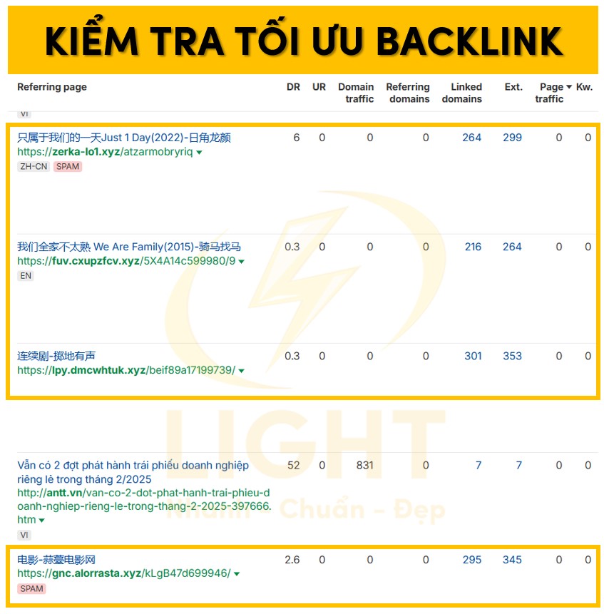 Kiểm tra và tối ưu backlink tránh spam liên kết xấu