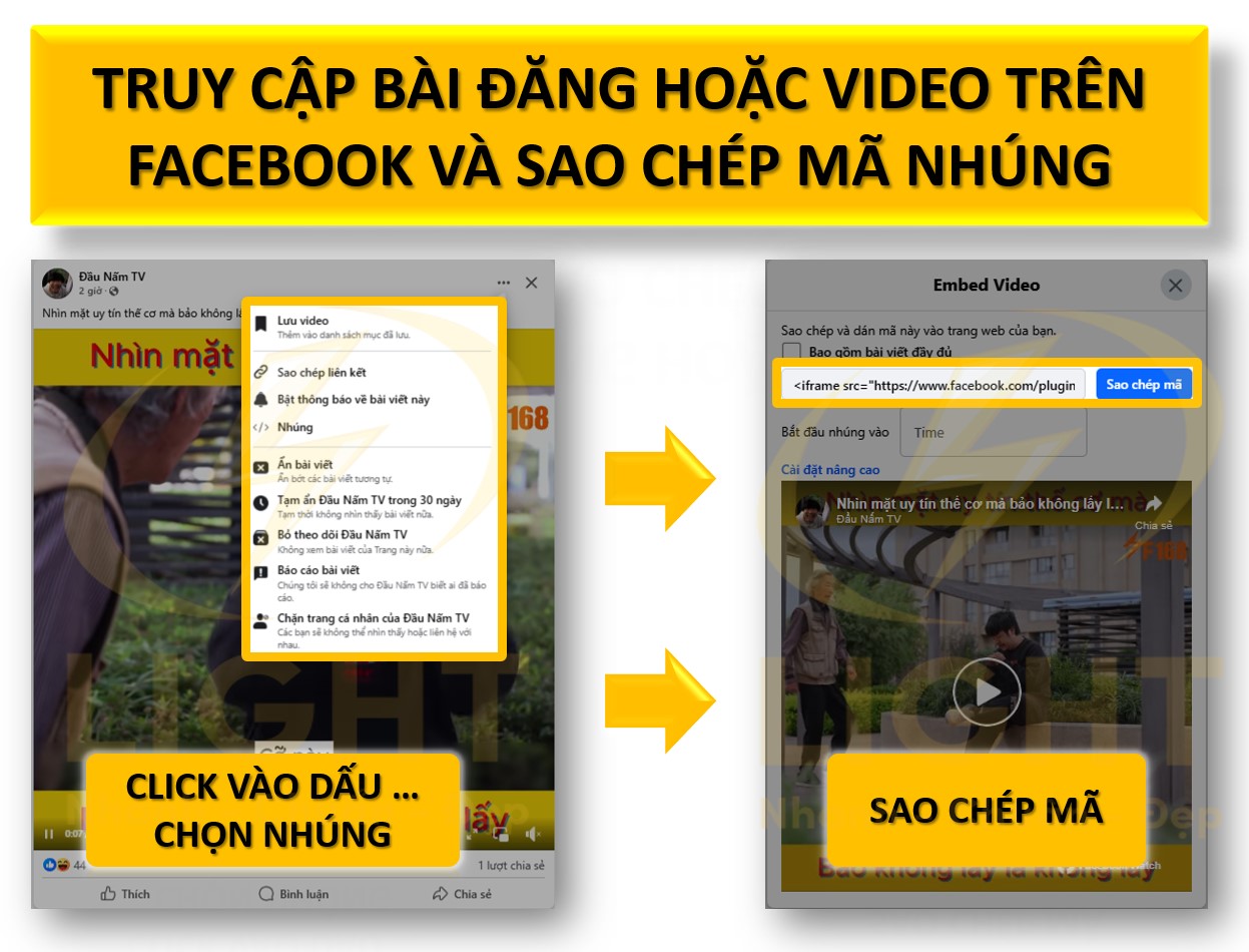 Nhúng bài đăng hoặc video