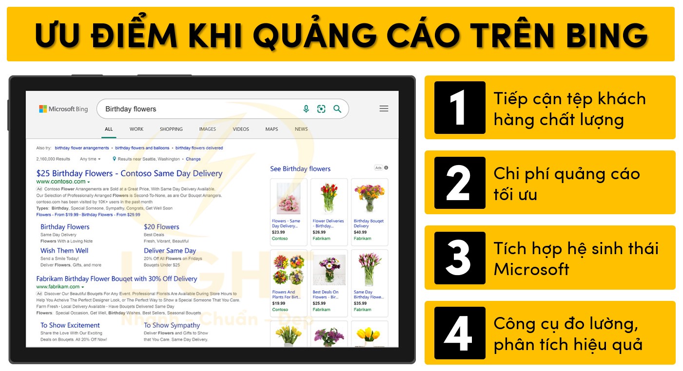 Ưu điểm khi quảng cáo trên Bing