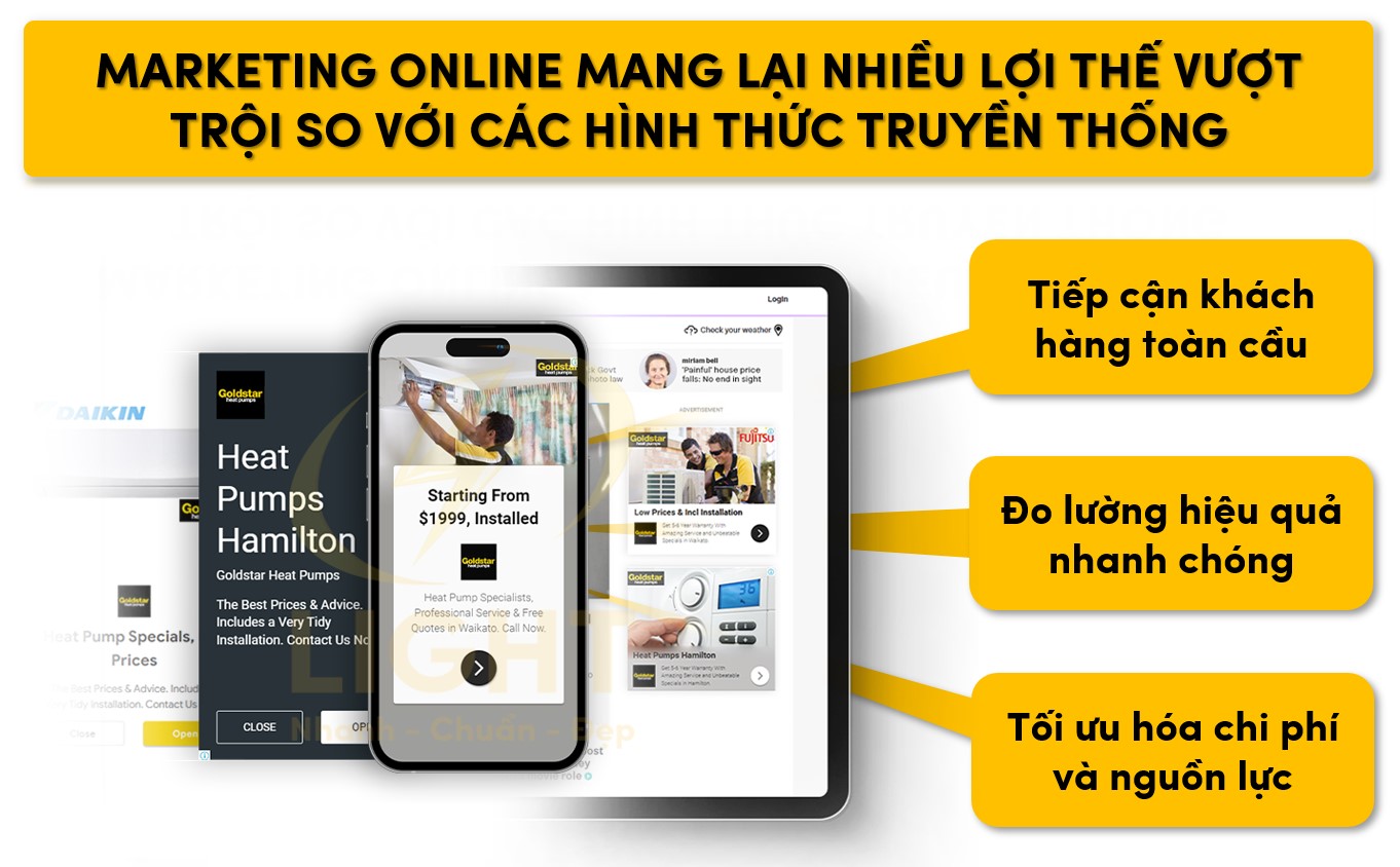 Marketing Online mang lại nhiều lợi thế vượt trội so với các hình thức truyền thống