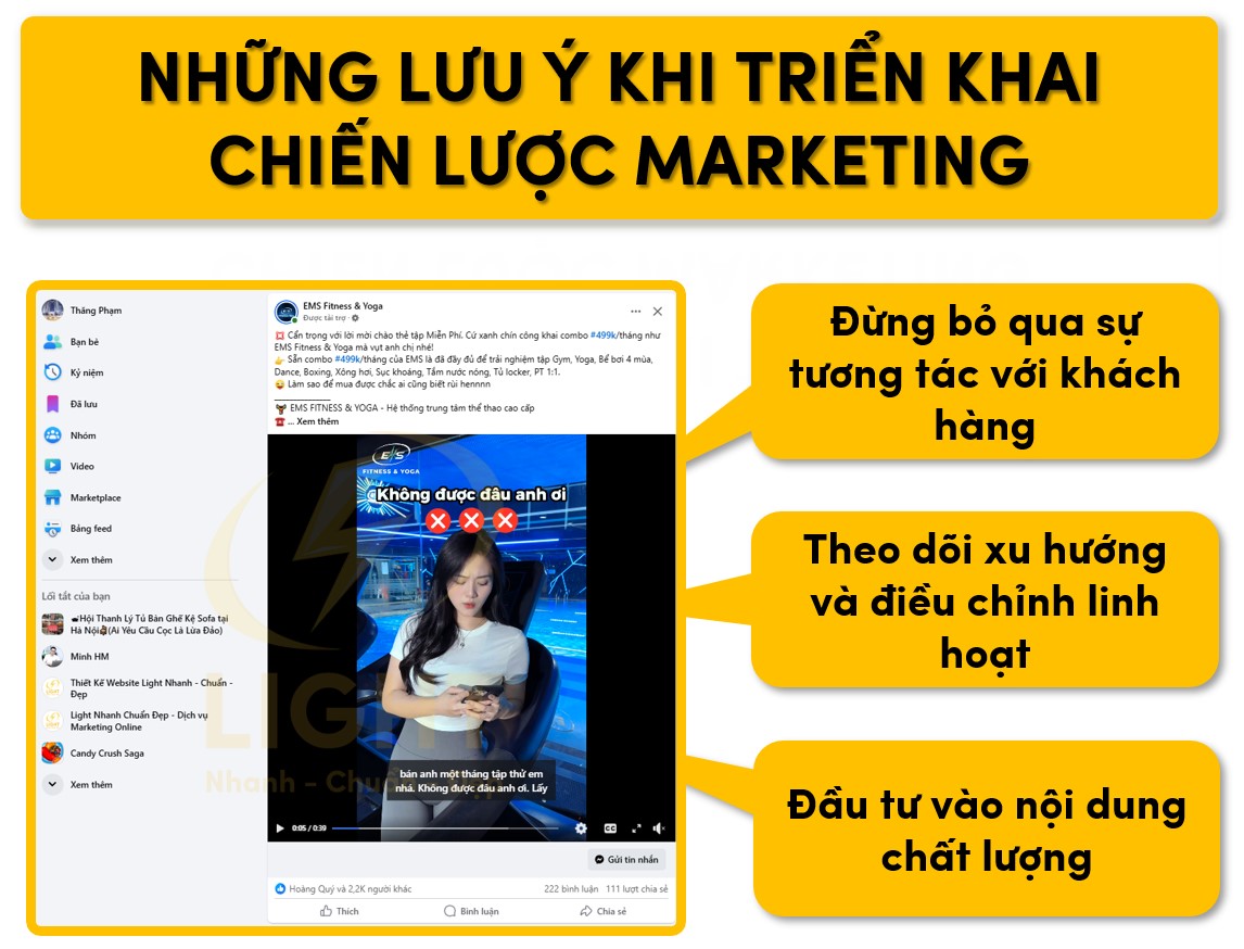 Những lưu ý khi triển khai chiến lược Marketing